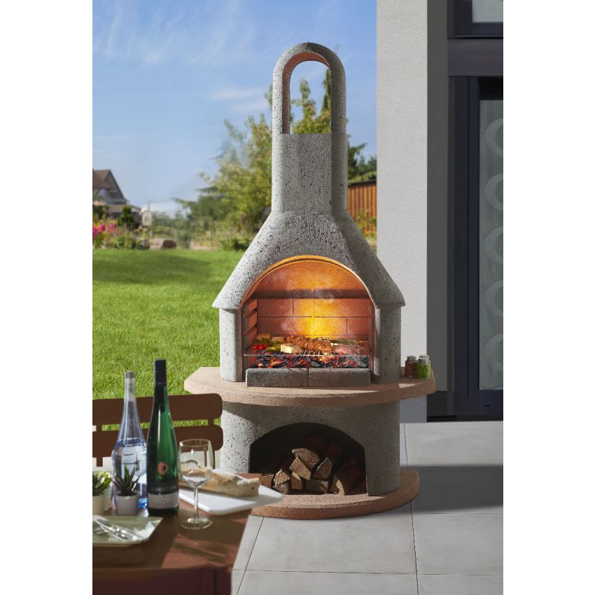 Barbecue CARMEN en Béton 117x65x210cm