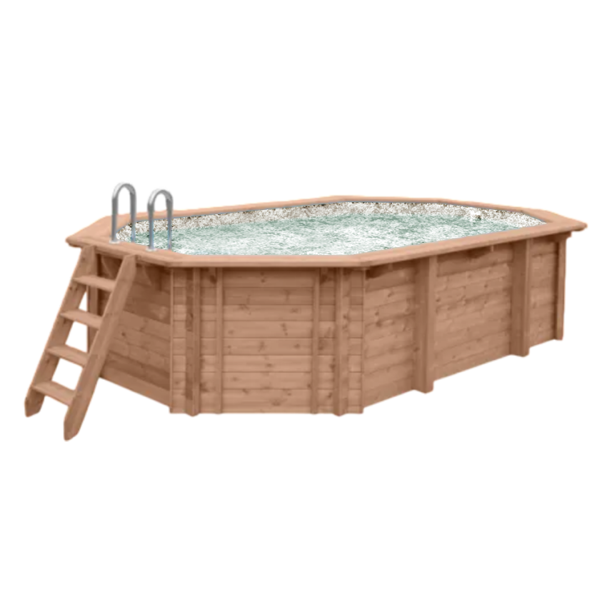 Piscine bois UBBINK TONGA PREMIUM 610x400x120cm Liner Relief 3D