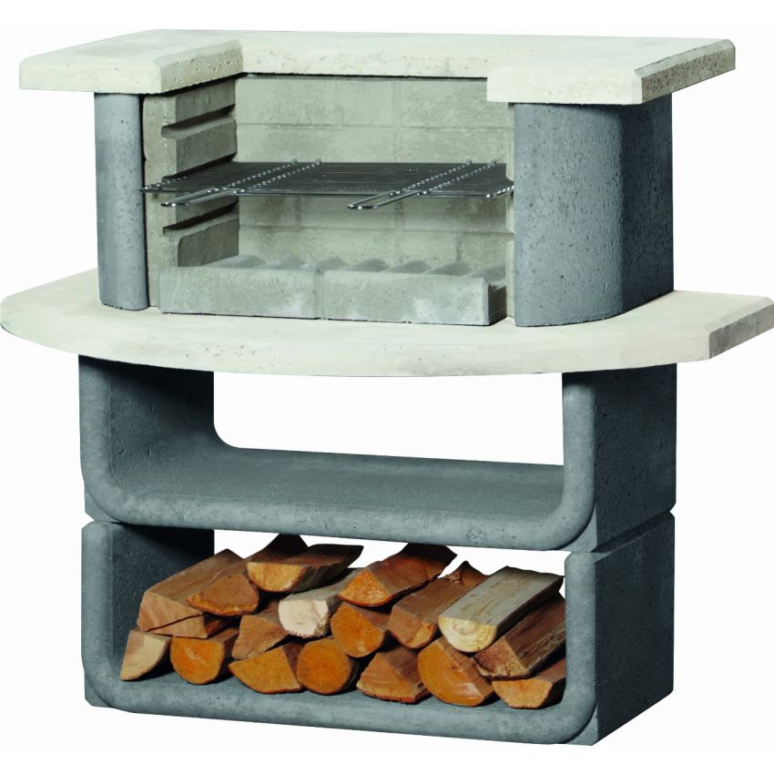 Barbecue OREGON en Béton Gris 110x65x101cm