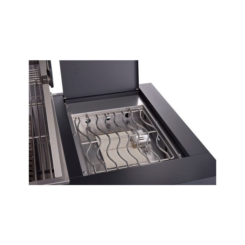 Cuisine d'extérieur KINGRANGE en Acier Noir 282x58x112cm