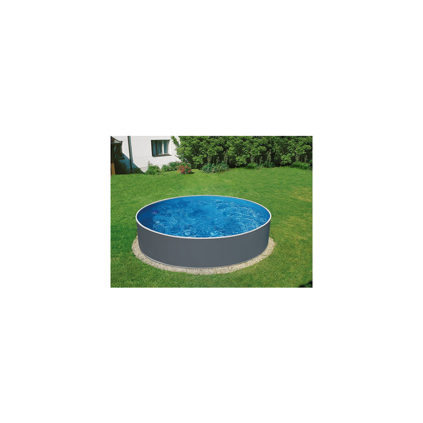 Piscine en acier Azuro D5.5 x H1.2 m Graphite / Blanc