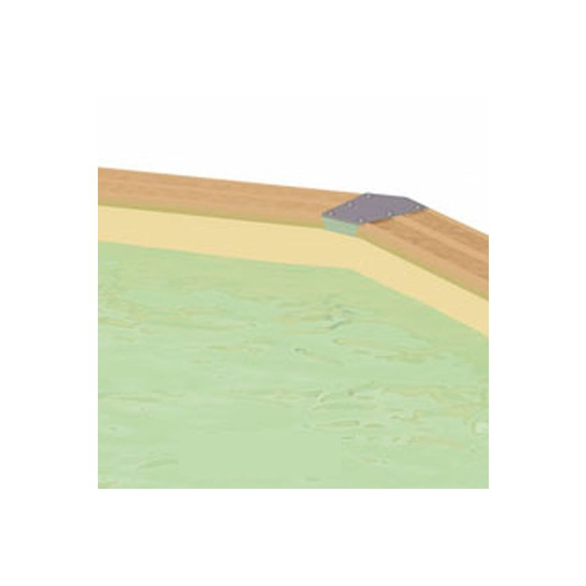 Liner Beige 75/100ème pour piscine rectangulaire 400 x 300 H120 cm