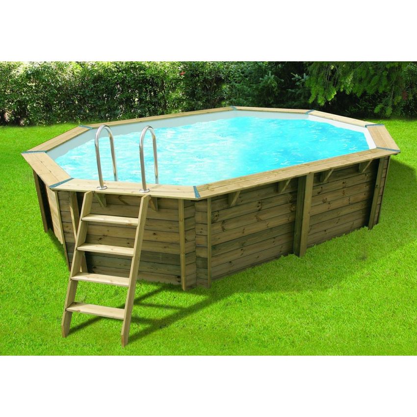 Piscine bois Allongée UBBINK AZURA 550x355x120cm