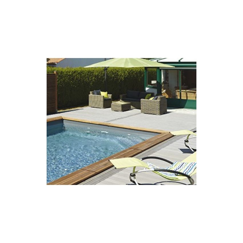 Piscine Bois Luxe Rectangulaire avec Escalier d'angle 420x320x131cm