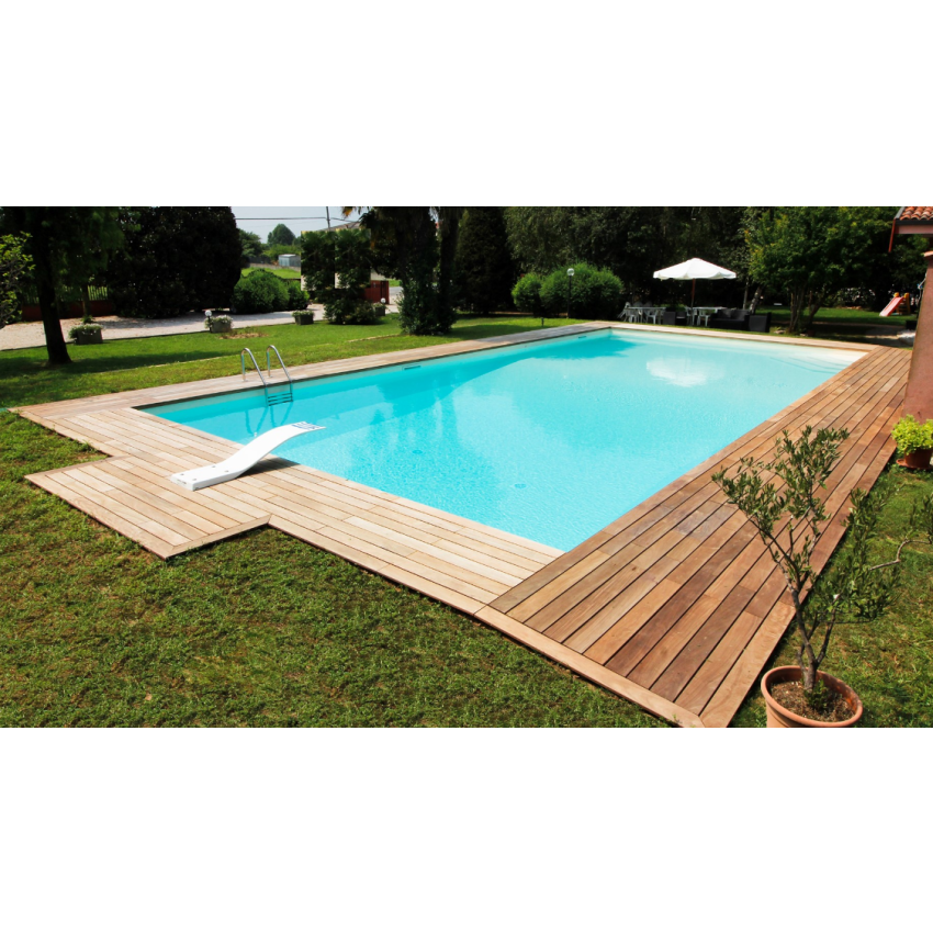 Piscine Bois Diana Rectangulaire avec Escalier 820x420x145cm