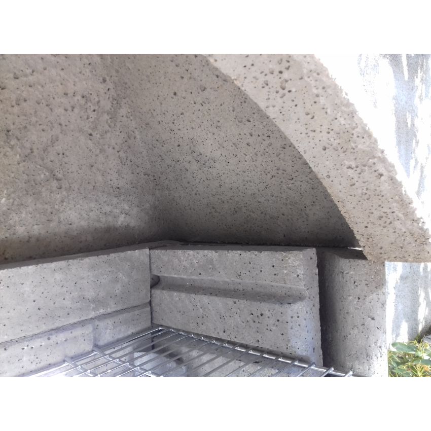 Barbecue Béton CARMEN avec Table de Travail 180x65x203cm