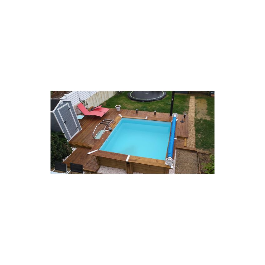 Piscine Bois Tropicana Carrée 320x320x145cm