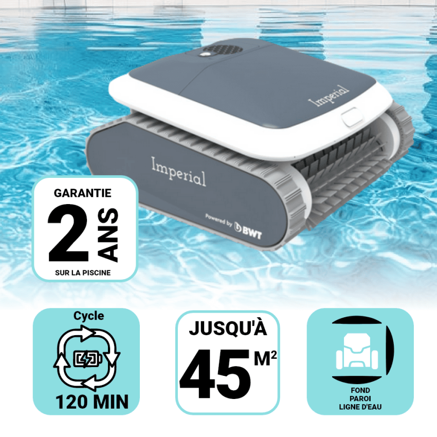 Robot Piscine Fond Parois et Ligne d'eau IMPERIAL 