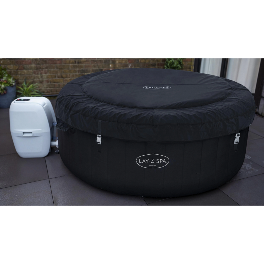 Spa Gonflable Lay- Z Miami rond 2/4 places