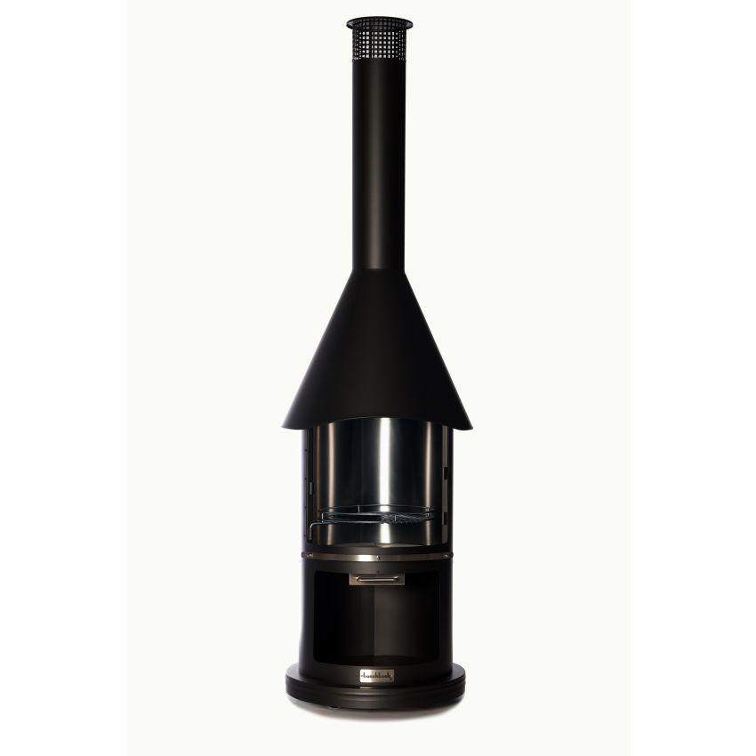 Barbecue / Cheminée AUCKLAND en acier inoxydable Noir