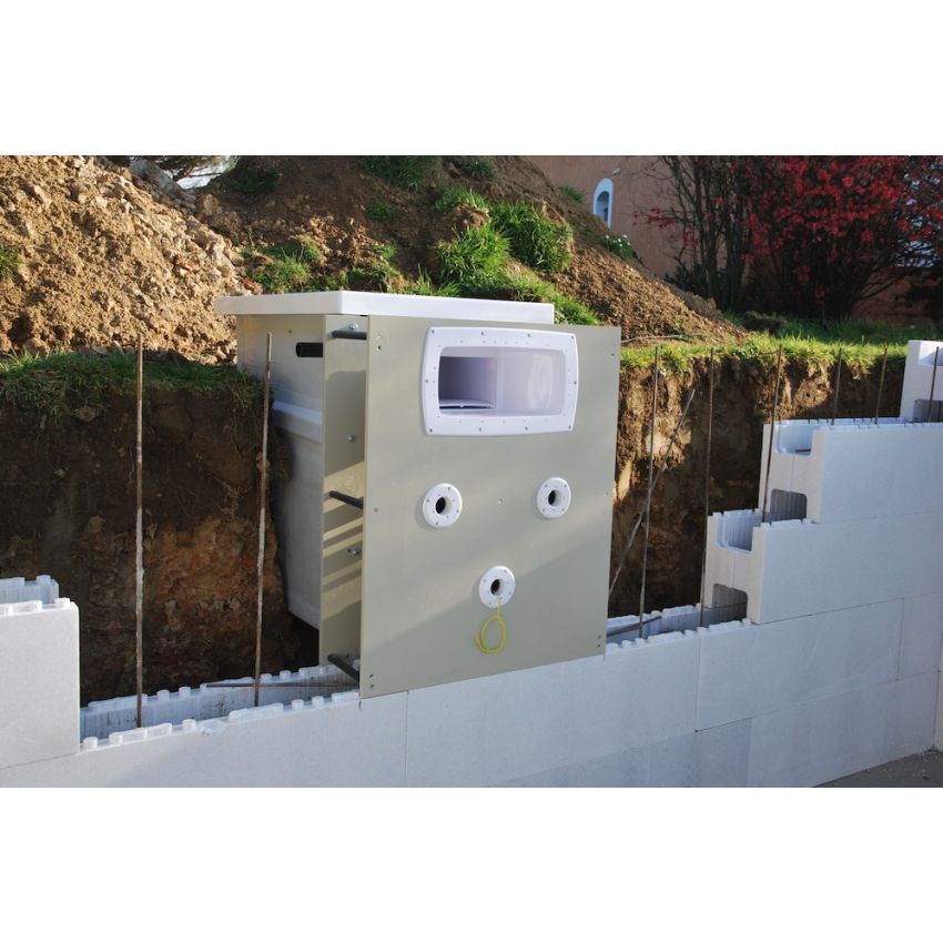 Mur filtrant GS14 BY-PASS, électrolyseur, régulateur pH pour piscine jusqu'à 50m3