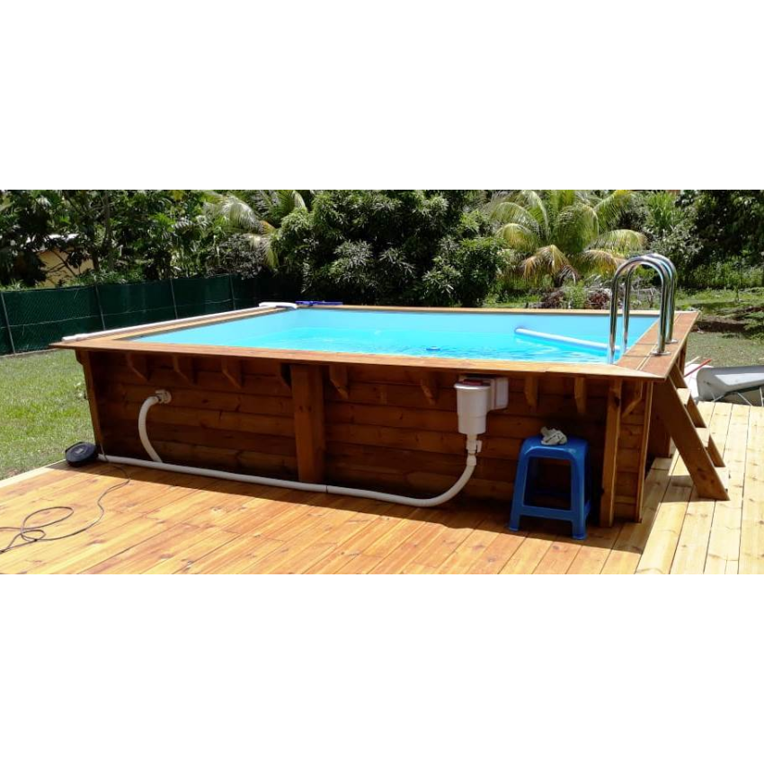 Piscine bois Luxe Rectangulaire 420x320x131cm