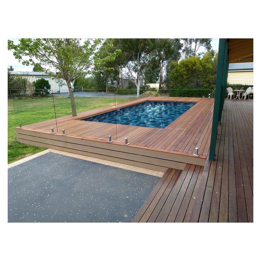 Piscine Bois Luxe Rectangulaire 470x270x145cm Pierre de Bali