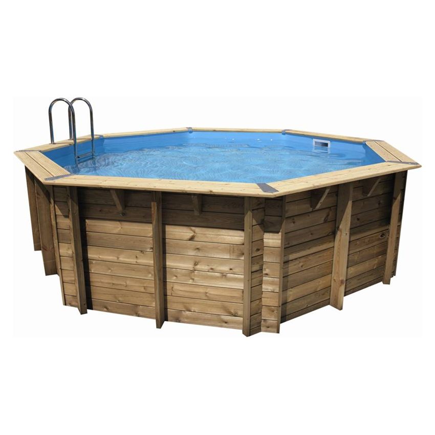 Piscine bois UBBINK OCEA 510x120cm Liner Gris