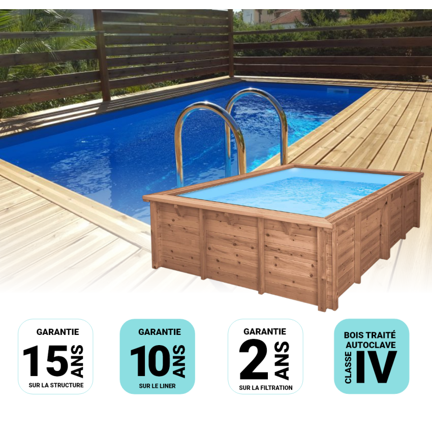 Piscine bois UBBINK AZURA 505x350x126cm