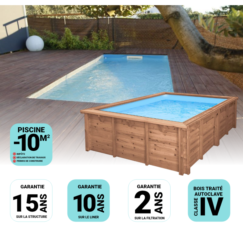 Piscine Bois UBBINK Azura  400X200X126 cm