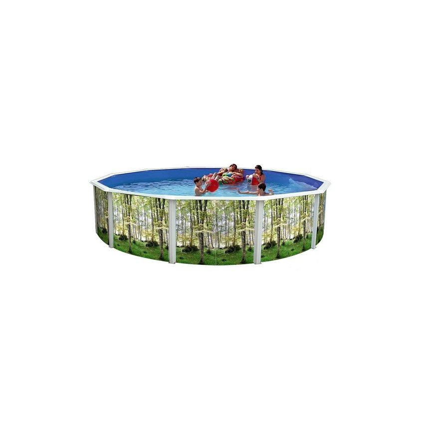 Piscine Ronde BOSQUE Acier 640x H 120cm 