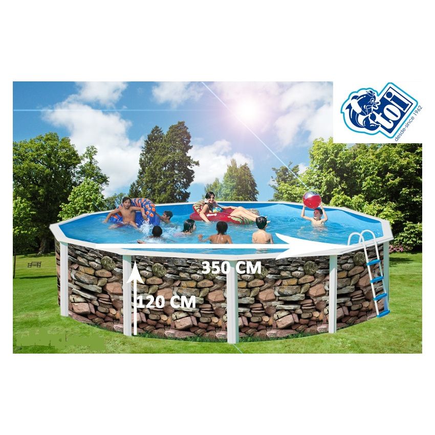 Piscine Ronde MUR Acier 350 cm x H 120cm