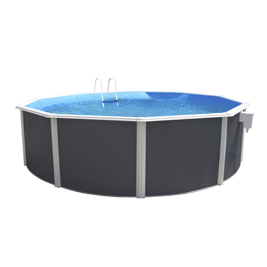 Piscine acier ronde PRESTIGIO ANTHRACITE 350 x 120 cm