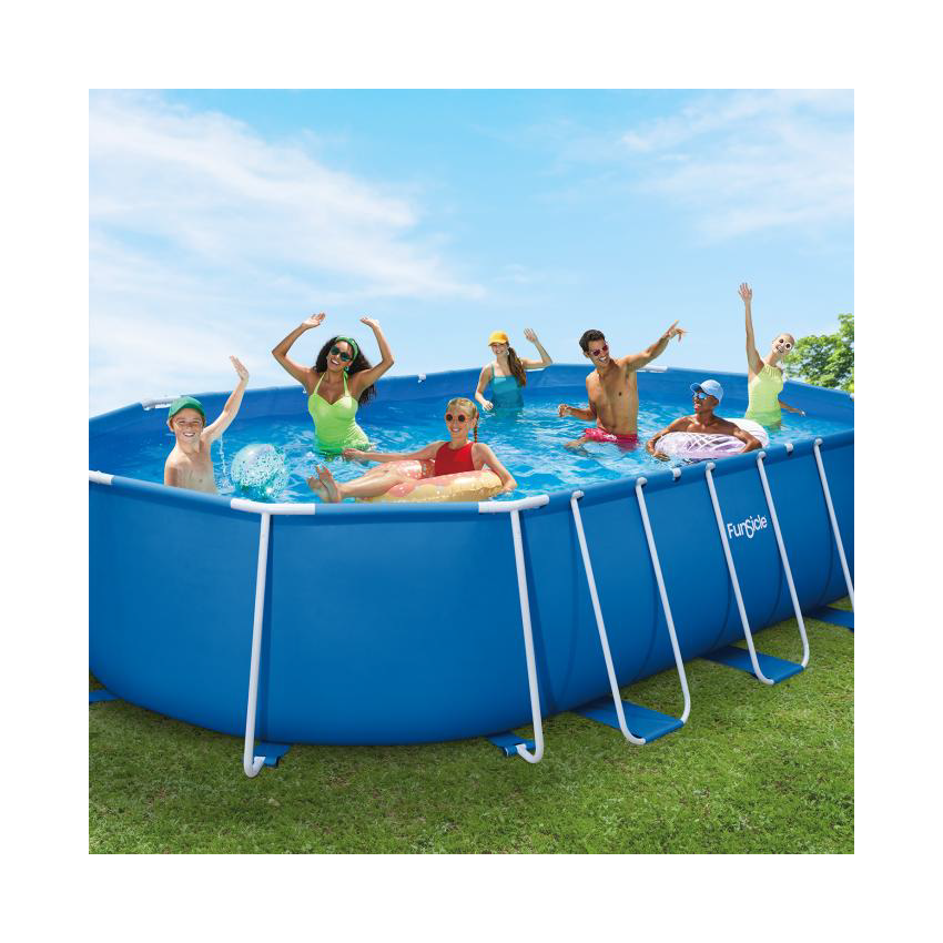 Piscine Tubulaire Rectangulaire Funsicle 6.10 x 3.66 x 1.22 m – Kit Complet