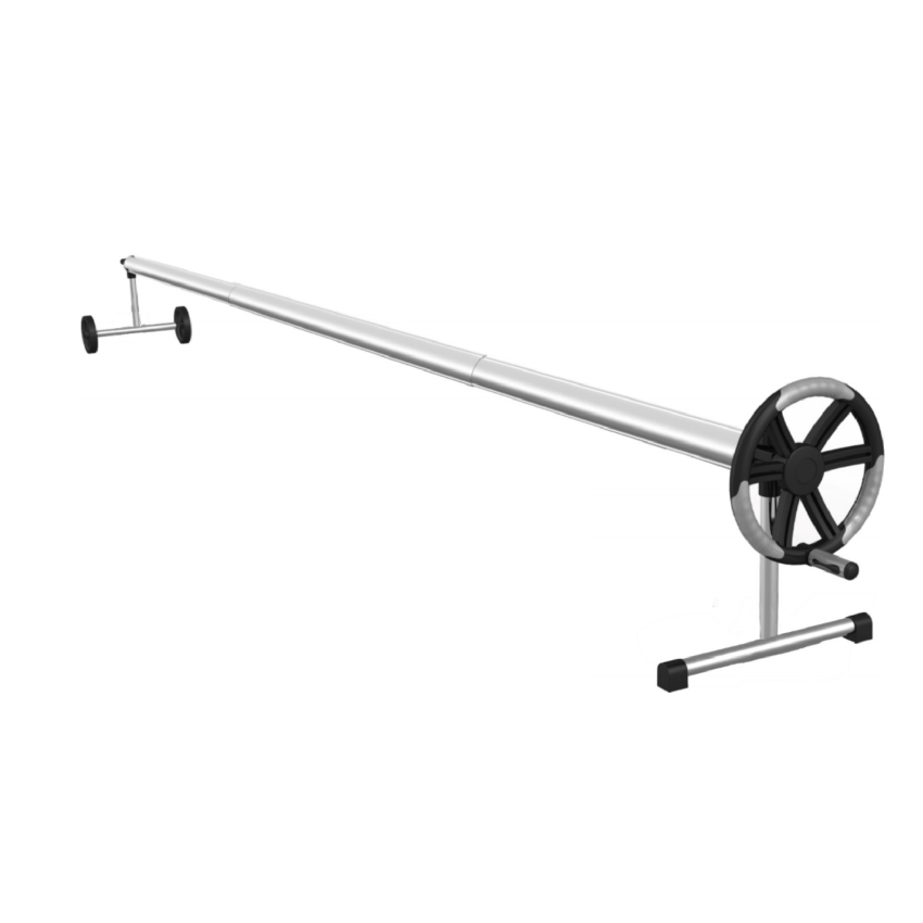 Enrouleur de bâche aluminium pour bassin de 7 mètres