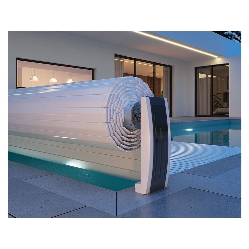 Volet roulant Hors sol électrique BALI pour piscine rectangulaire 1220x520 cm