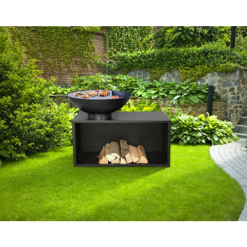Brasero Giant en acier galvanisé Noir