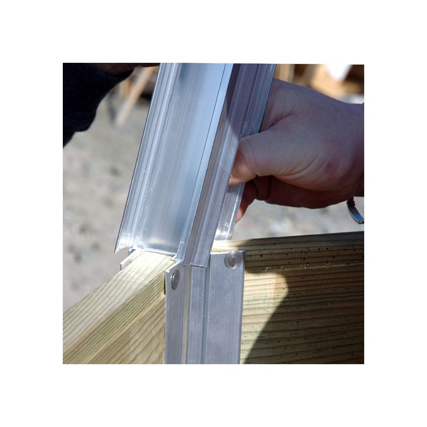 Piscine bois Octogonale CLEOFAS Ø460x129cm Liner bleu