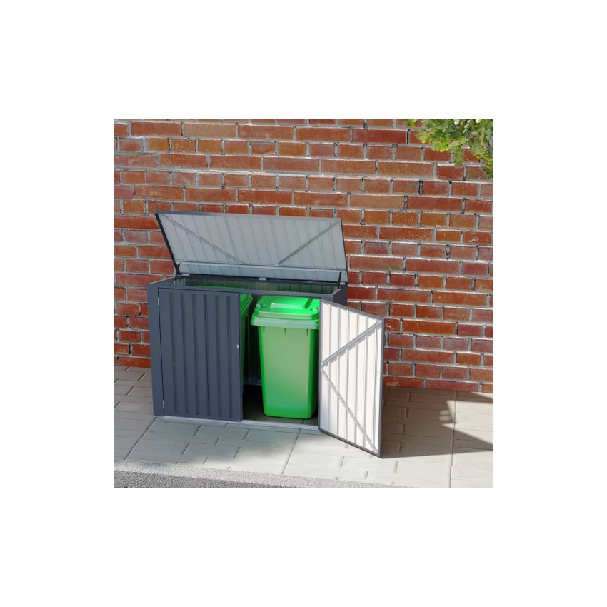 Coffre de Jardin en Métal  2000L Gris