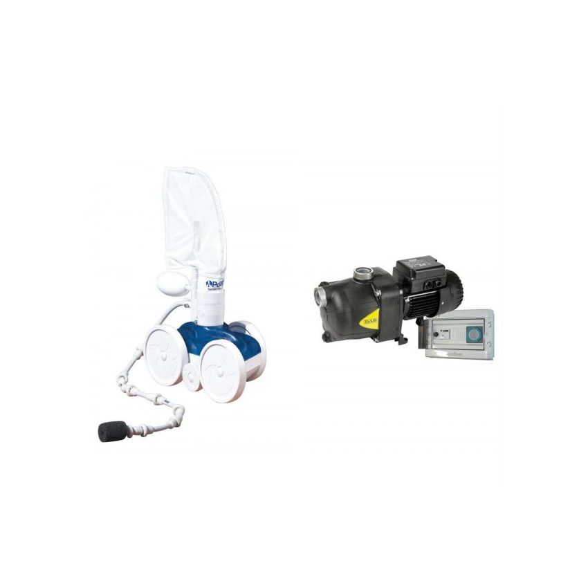 Pack Robot Polaris 380 – Surpresseur Eurocom 3 – Coffret horloge Surfil pour fond de piscine