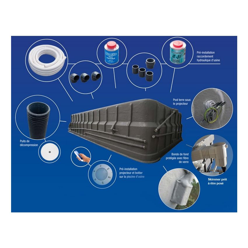 Kit Luxe pour piscine à Coque DROME 77