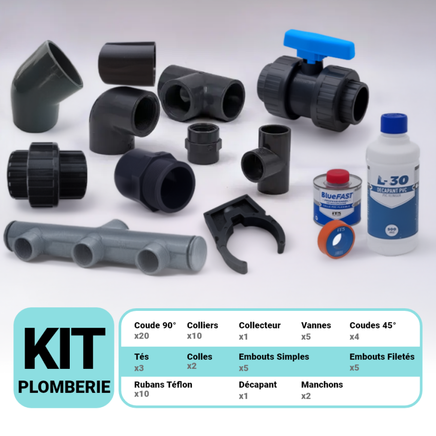 Kit Plomberie Piscine Ø50mm