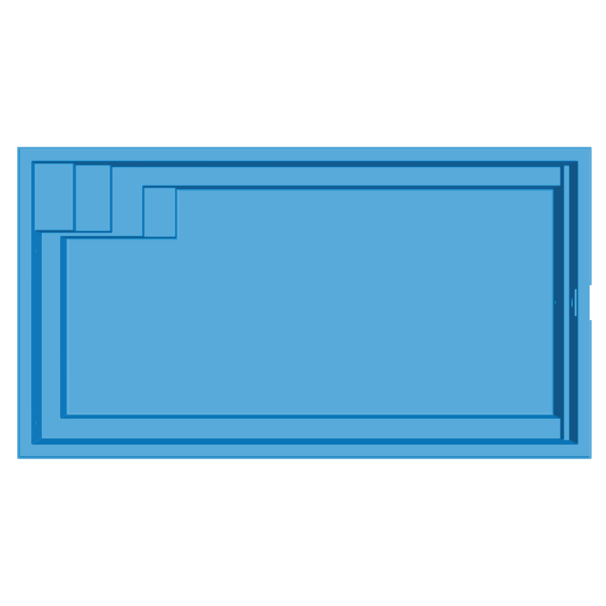 Piscine Coque 4.77 x 2.52 x 1.40 m ISLE 44