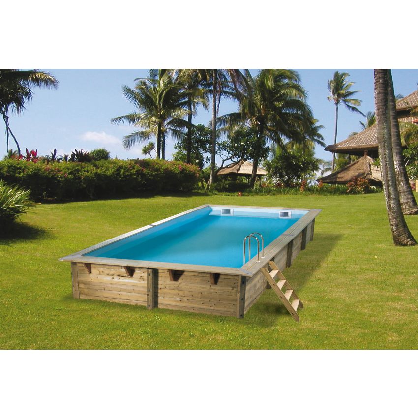 Piscine bois Rectangulaire UBBINK LINEA 650x350x140cm