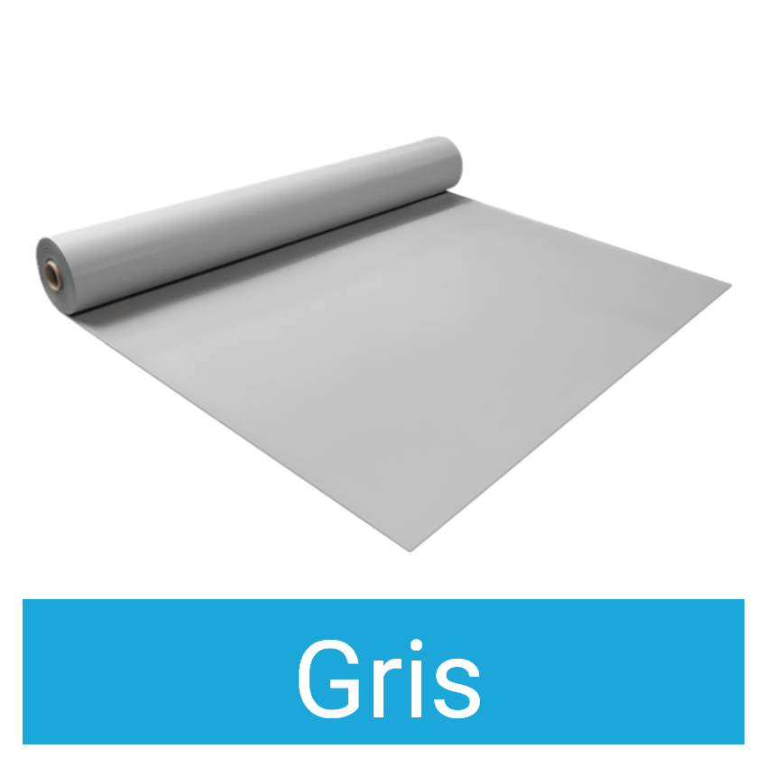 Liner uni 75/100ème pour Kit Piscine Béton Aspect Bois Rectangulaire 467x324x130cm