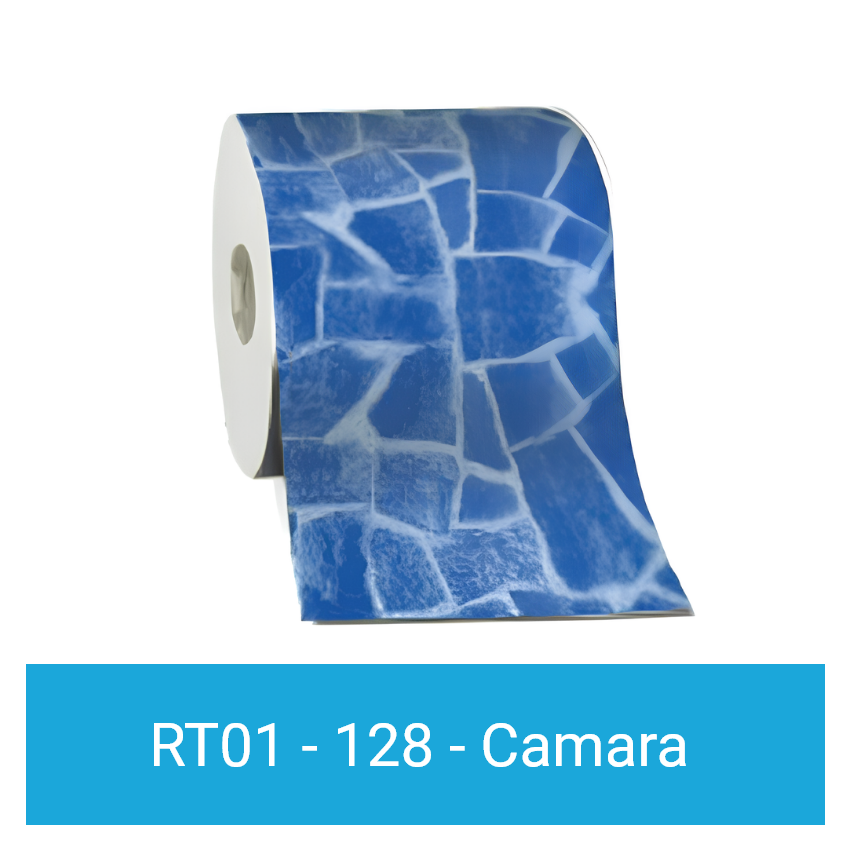 Liner mosaïque 75/100 pour Kit Piscine Béton Aspect Bois Allongé 787x472x130cm