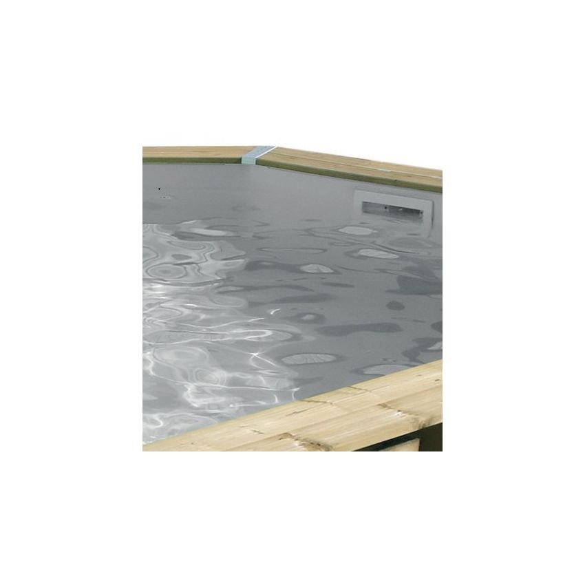 Liner Gris 75/100ème pour piscine Octogonale Allongée 550 x 355 x 120 cm