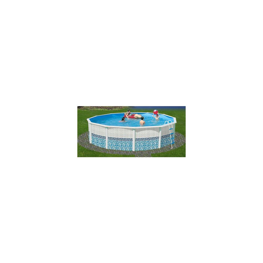 Piscine Ronde MOSAIQUE Acier 640 cm x H120cm