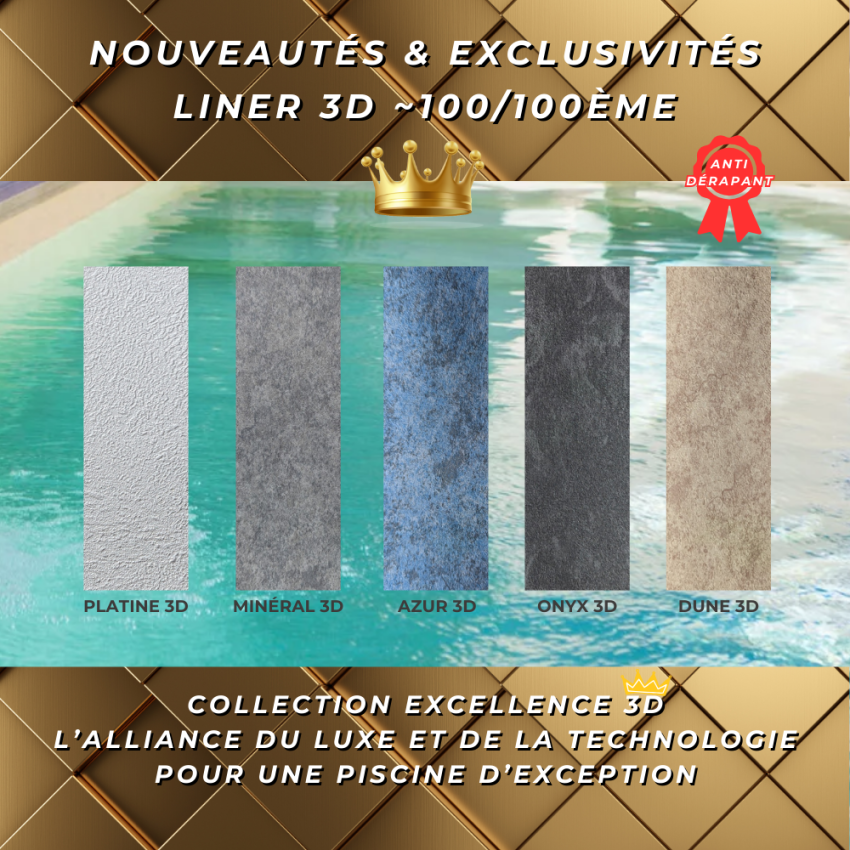 Piscine bois UBBINK OCEA PREMIUM 510x120cm Liner Relief 3D