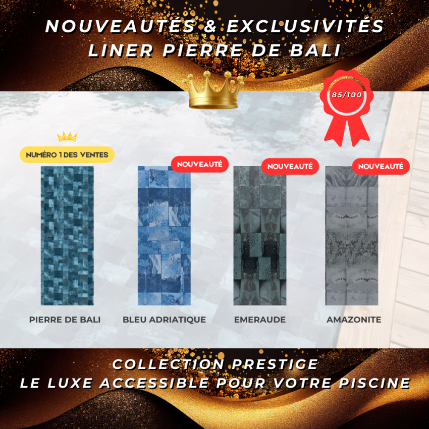 Piscine Bois Lenny Rectangulaire 720x400x145cm Pierre de Bali