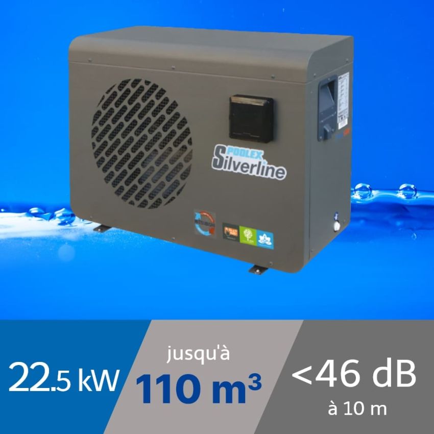 Pompe à chaleur Poolex Silverline 22.5 kW pour piscine de 80-110m3