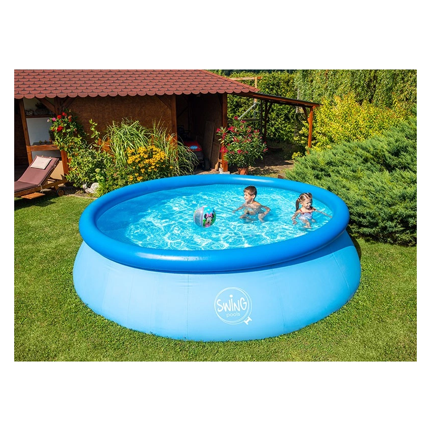Piscine gonflable ronde Bleu ⌀366x76cm