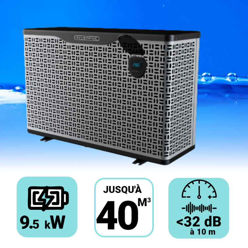 Pompe à chaleur Platinium Boost 9kW pour piscine 20-40m3