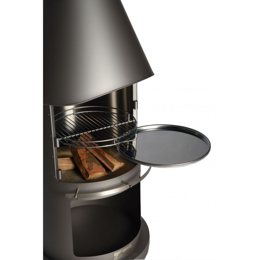 Barbecue / Cheminée AUCKLAND en acier inoxydable Anthracite