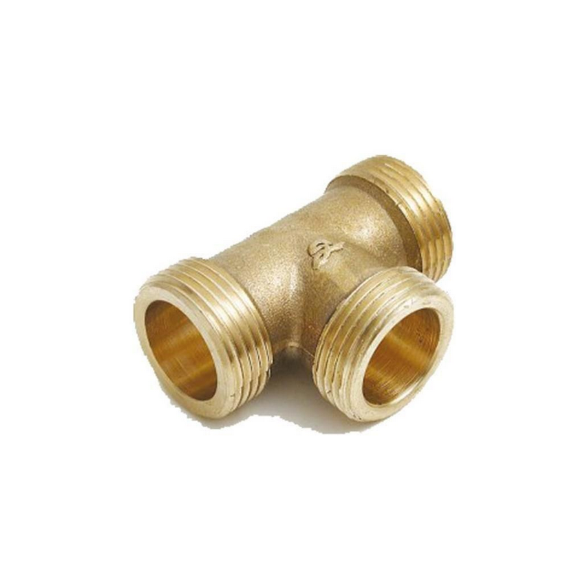 Raccord laiton té 90° male diamètre 3/4 -Pn25-