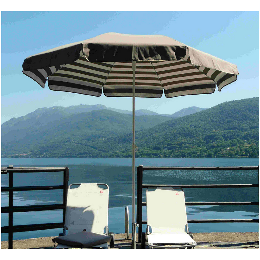 Parasol  VENEZIA Coton 200/8 cm Taupe et Ecru