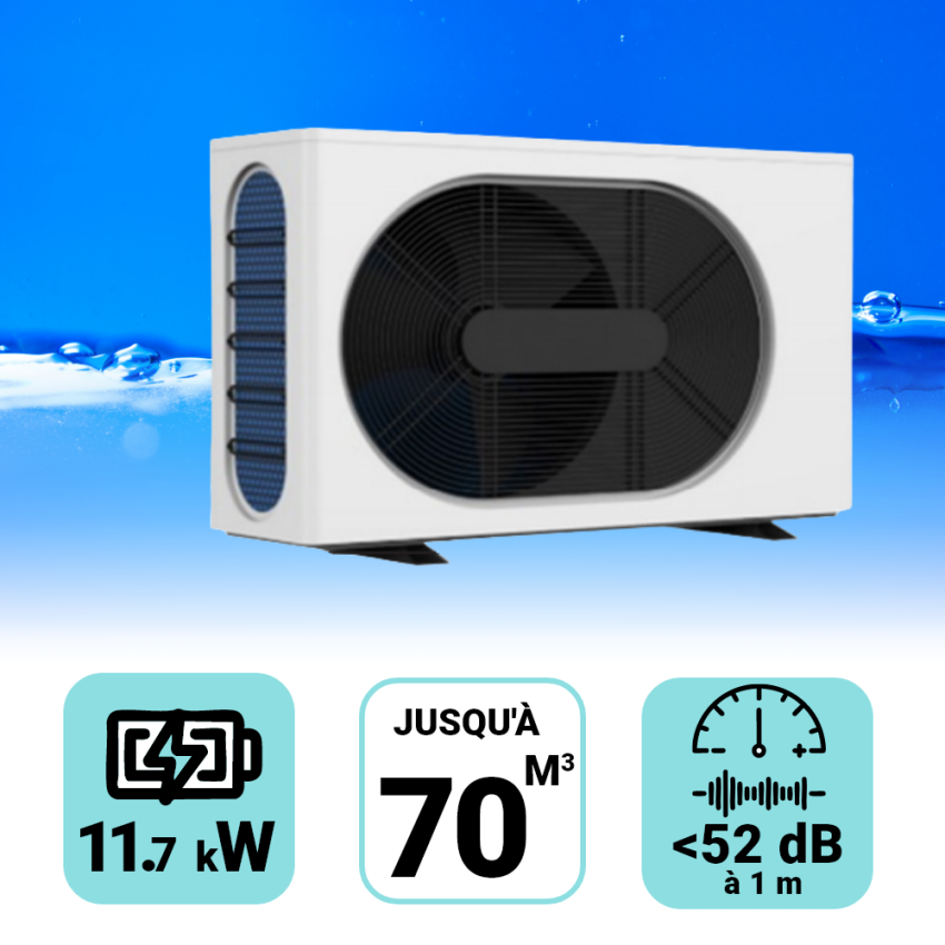 Pompe à chaleur Wega 12 kW pour piscine de 70m3