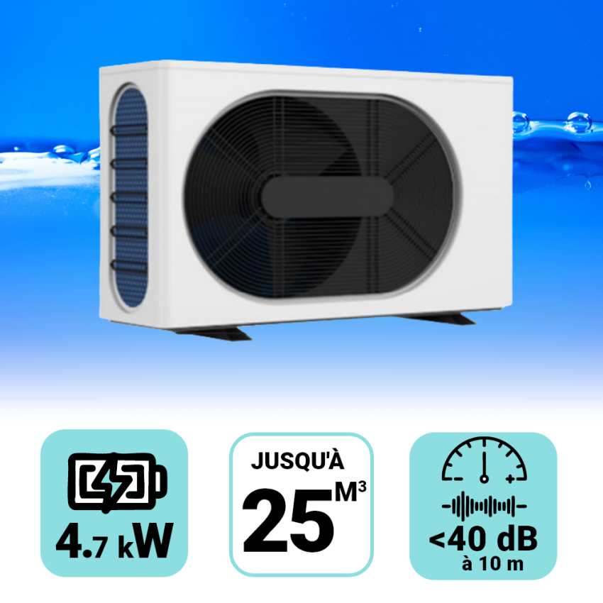 Pompe à chaleur Wega 5 kW pour piscine de 25m3