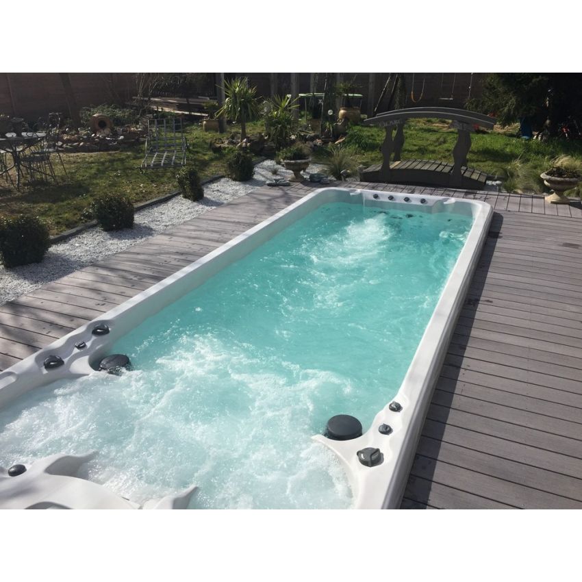 Spa de nage Acrylique Rectangulaire SPARK 3 Places 591x235x129cm