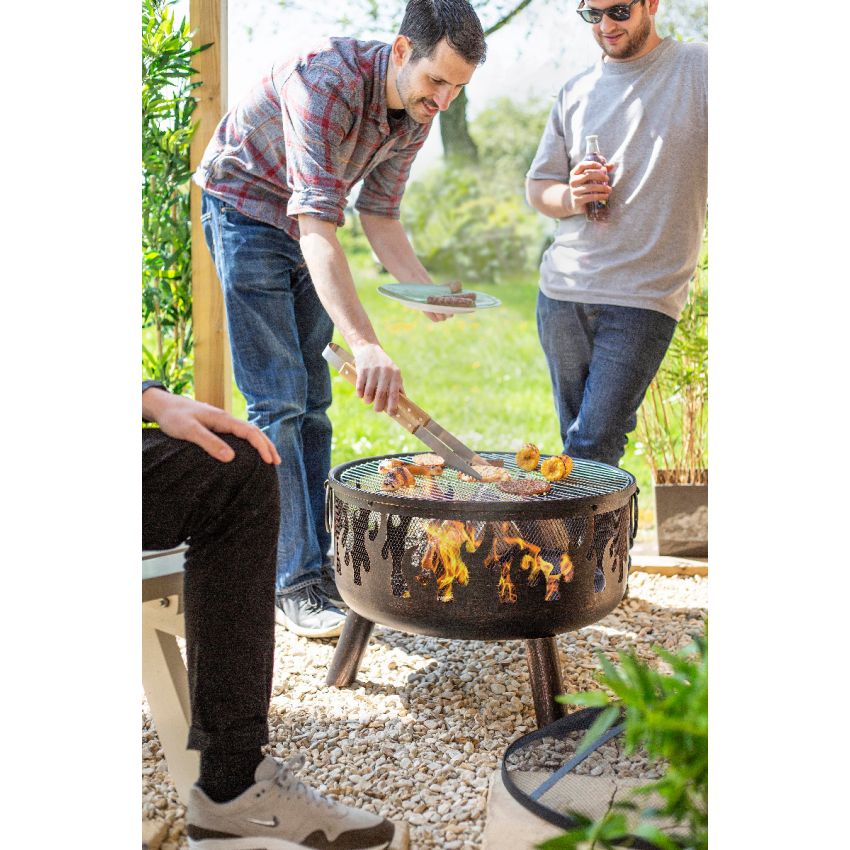 Brasero WILDFIRE Rond Noir Acier ⌀61x61cm